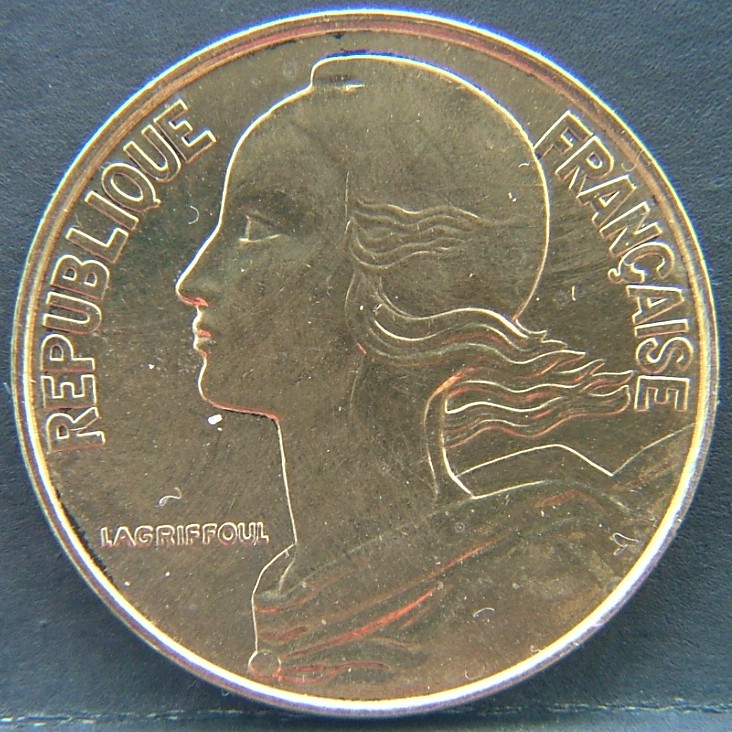 Front side of 🇫🇷 FRANCE 20 Centimes 1997 coin