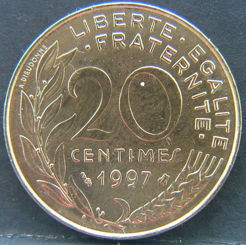 Additional view 1 of 🇫🇷 FRANCE 20 Centimes 1997 coin