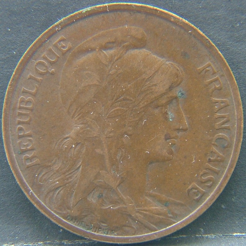 Front side of 🇫🇷 FRANCE 5 Centimes 1907 coin