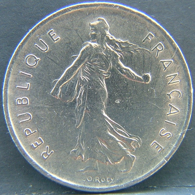 Front side of 🇫🇷 FRANCE 5 Franks 1971 coin