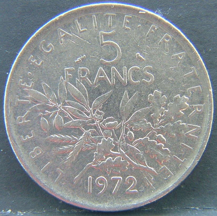 Additional view 1 of 🇫🇷 FRANCE 5 Franks 1972 coin