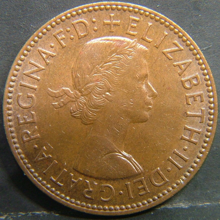 Back side of 🇬🇧 United Kingdom – Monarchs and Milestones Half Penny 1959 coin