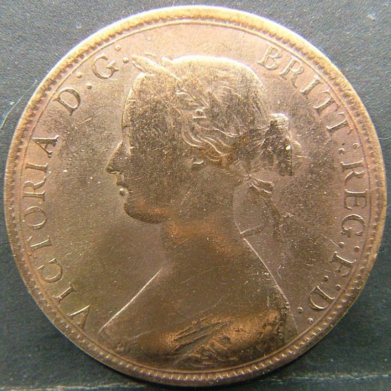 Back side of 🇬🇧 United Kingdom – Monarchs and Milestones Half Penny 1862 coin
