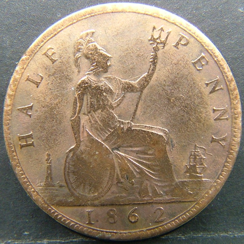 Additional view 2 of 🇬🇧 United Kingdom – Monarchs and Milestones Half Penny 1862 coin