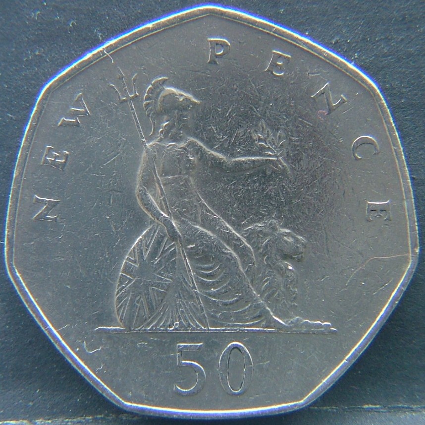 Additional view 1 of 🇬🇧 United Kingdom – Monarchs and Milestones 50 Pence 1976 coin