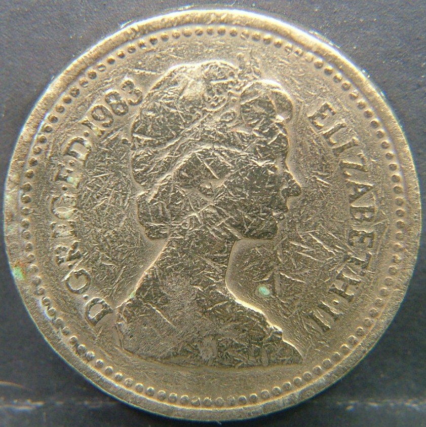Back side of 🇬🇧 United Kingdom – Monarchs and Milestones 1 Pound 1983 coin