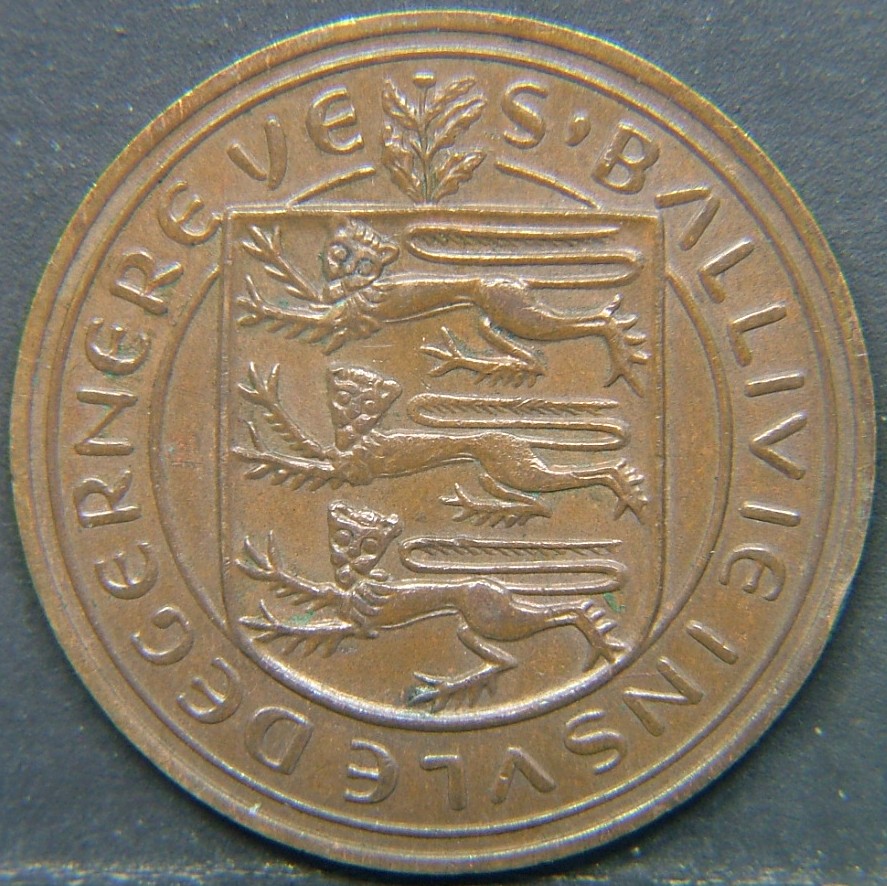 Back side of 🇬🇬 GUERNSEY – Island Heritage in Coinage 4 Dubles 1956 coin