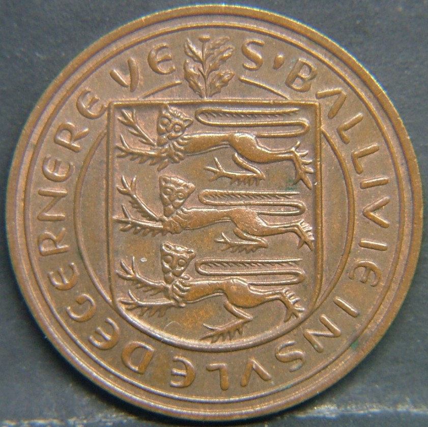 Back side of 🇬🇬 GUERNSEY – Island Heritage in Coinage 4 Dubles 1956 coin