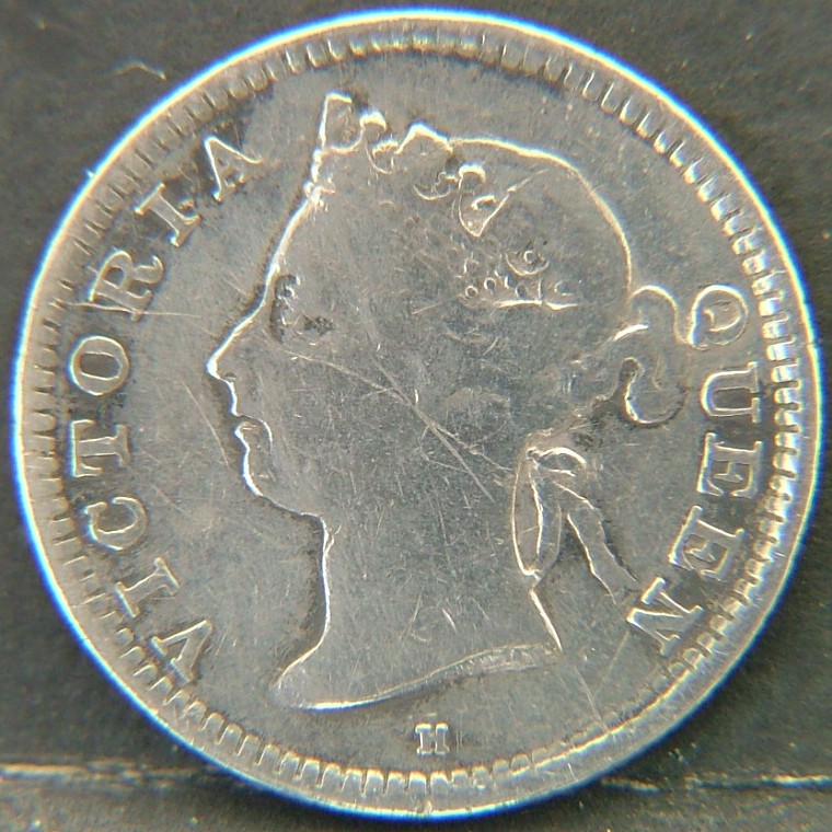 Back side of 🇭🇰 HONG KONG – Coins of the Crown Colony (1863–1997) 5 Cents 1891 coin