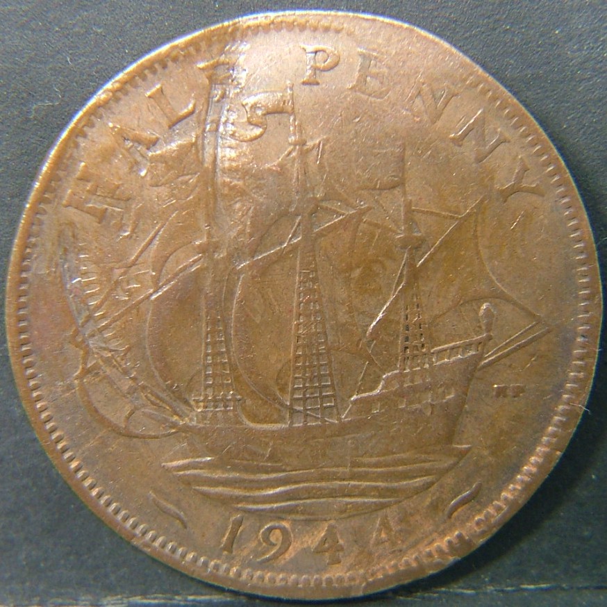 Additional view 2 of 🇬🇧 United Kingdom – Monarchs and Milestones Half Penny 1944 coin