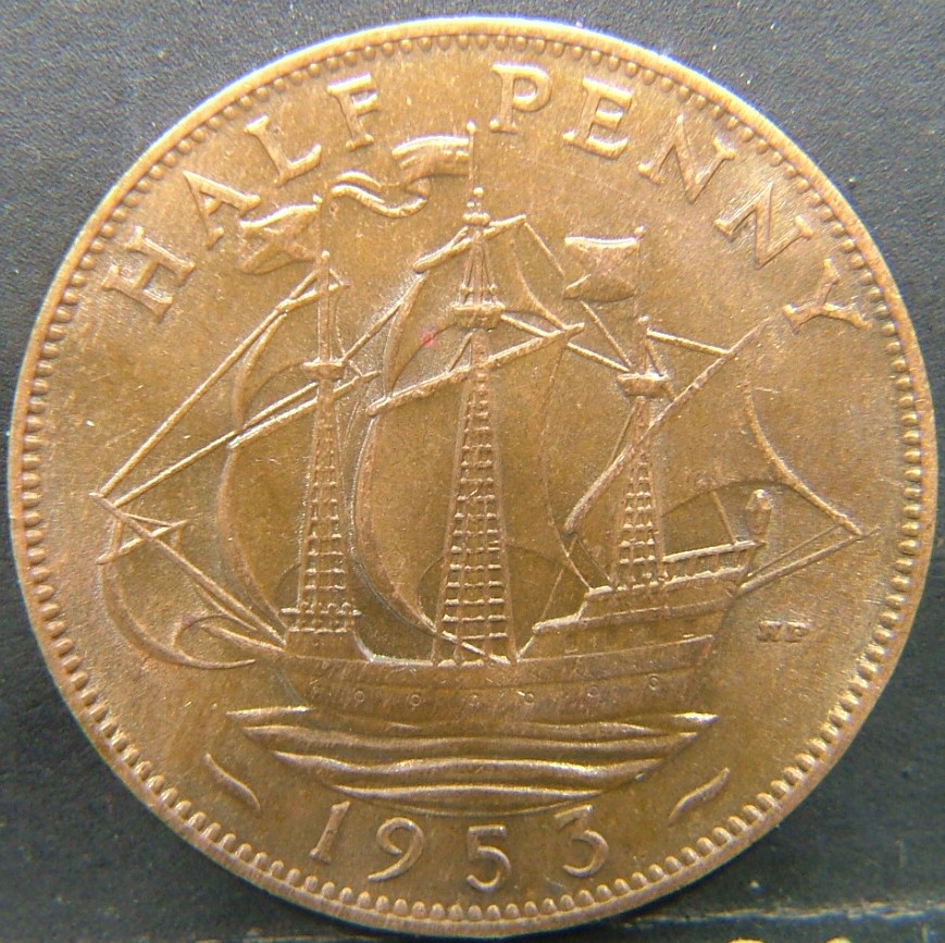 Additional view 2 of 🇬🇧 United Kingdom – Monarchs and Milestones Half Penny 1953 coin