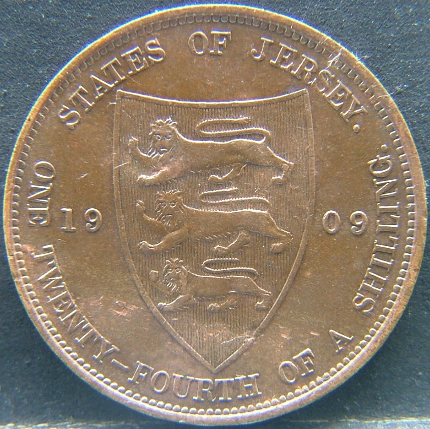 Additional view 1 of 🇯🇪 JERSEY – Crown Dependency Numismatics 1/24 Shilling 1909 coin
