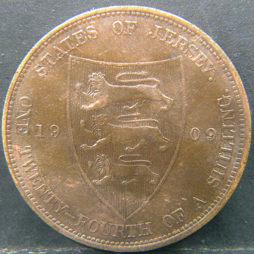 Additional view 2 of 🇯🇪 JERSEY – Crown Dependency Numismatics 1/24 Shilling 1909 coin