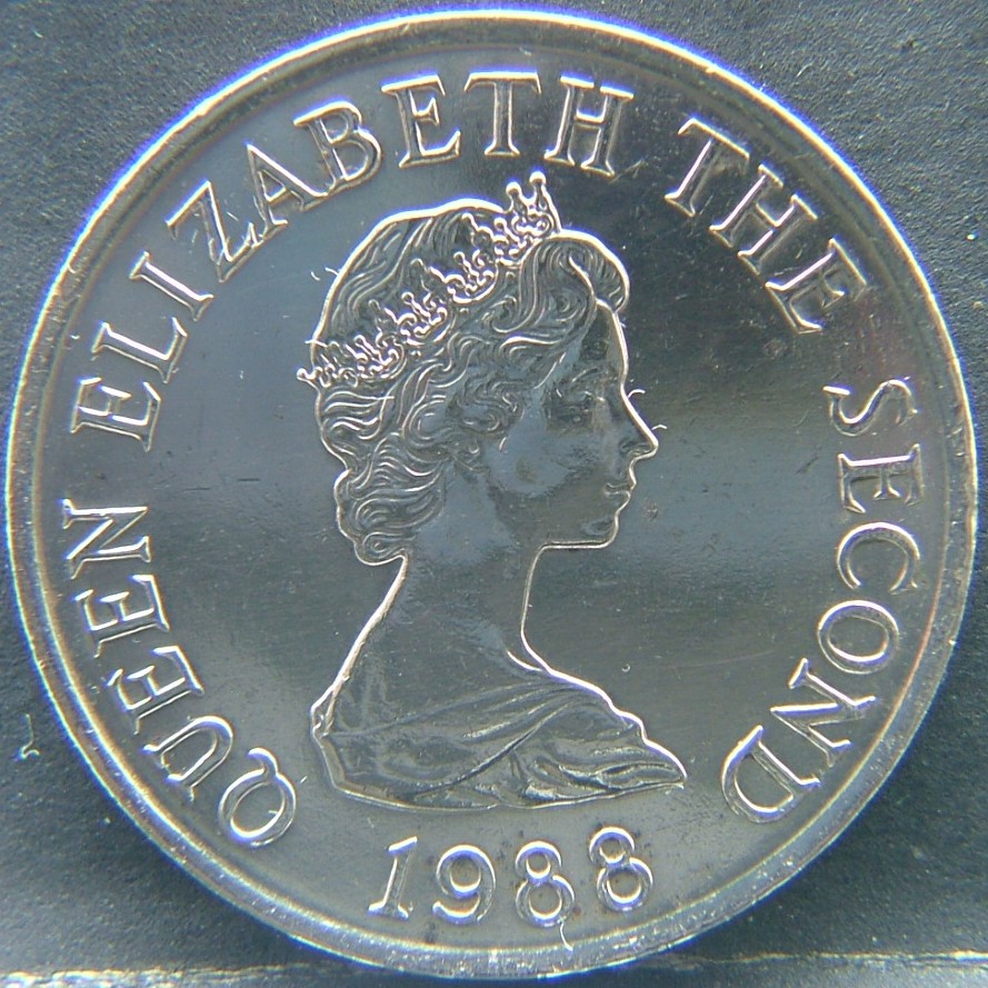 Front side of 🇯🇪 JERSEY – Crown Dependency Numismatics 10 Pence 1988 coin