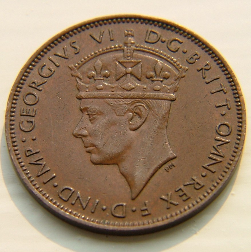 Front side of Jersey 1/24 Shilling 1947 coin