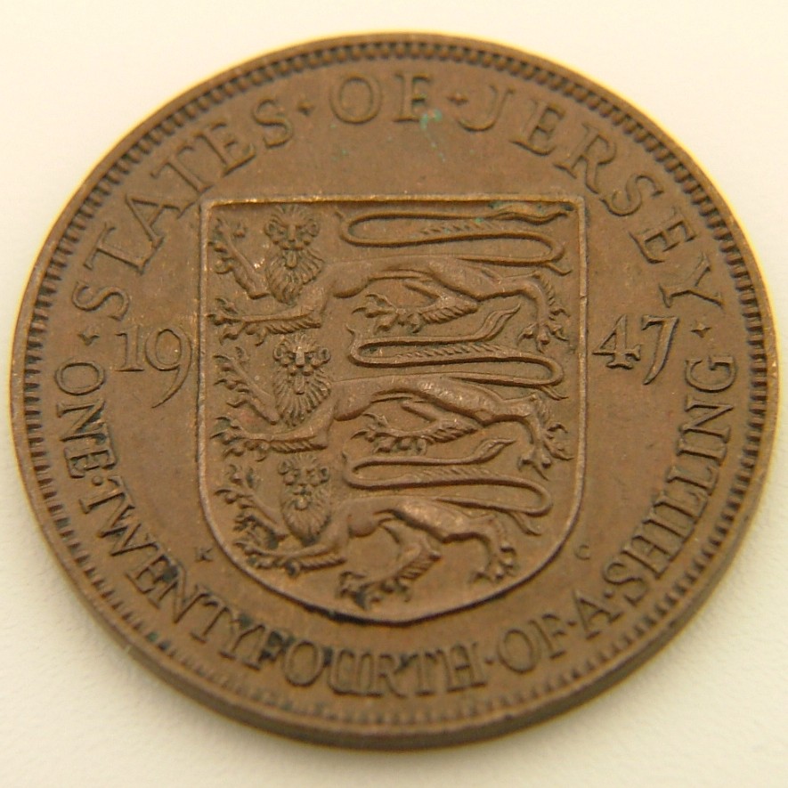 Additional view 2 of Jersey 1/24 Shilling 1947 coin
