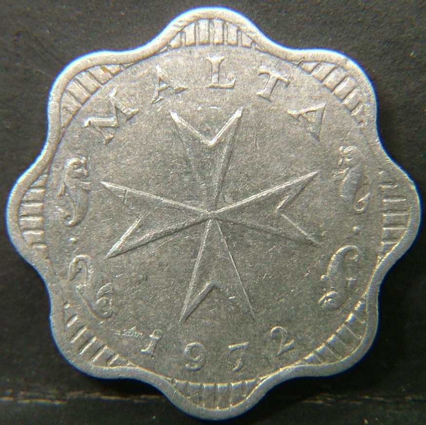 Back side of 🇲🇹 MALTA – Island Coins in the Mediterranean 2 Mils 1972 coin