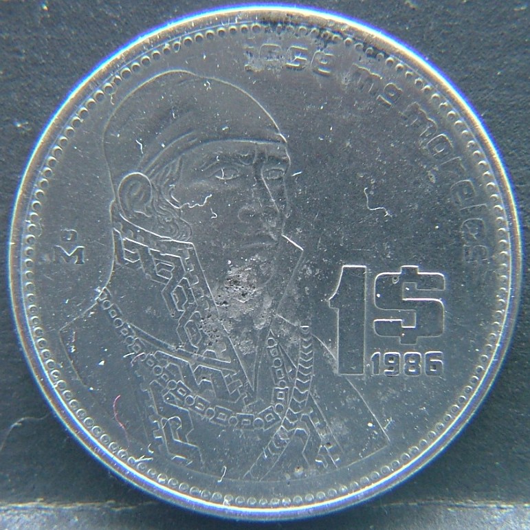 Additional view 1 of 🇲🇽 MEXICO – From Aztec Heritage to Modern Pesos 1 Peso 1986 coin