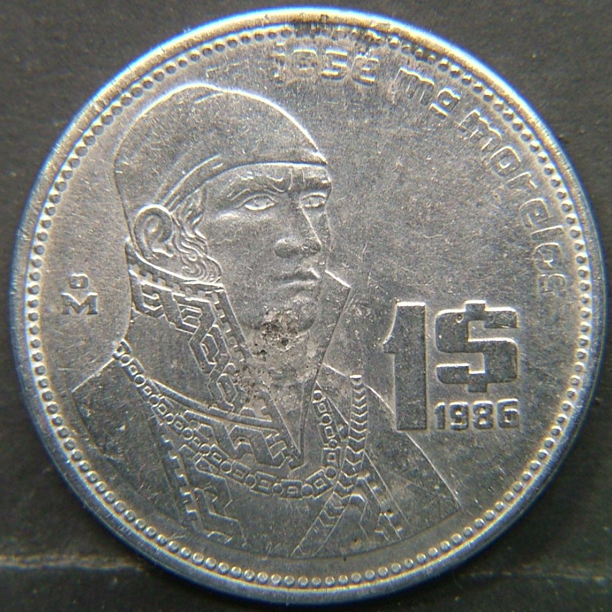 Additional view 2 of 🇲🇽 MEXICO – From Aztec Heritage to Modern Pesos 1 Peso 1986 coin