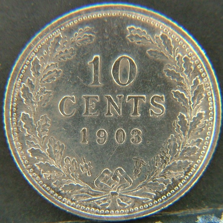 Additional view 1 of 🇳🇱 NETHERLANDS – Dutch Coin Tradition 10 Cents 1903 coin