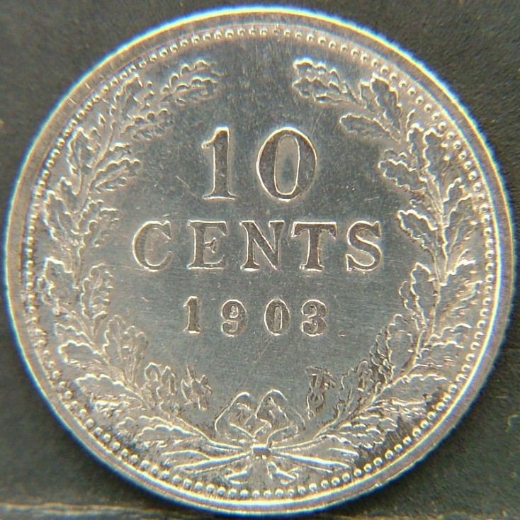 Additional view 2 of 🇳🇱 NETHERLANDS – Dutch Coin Tradition 10 Cents 1903 coin