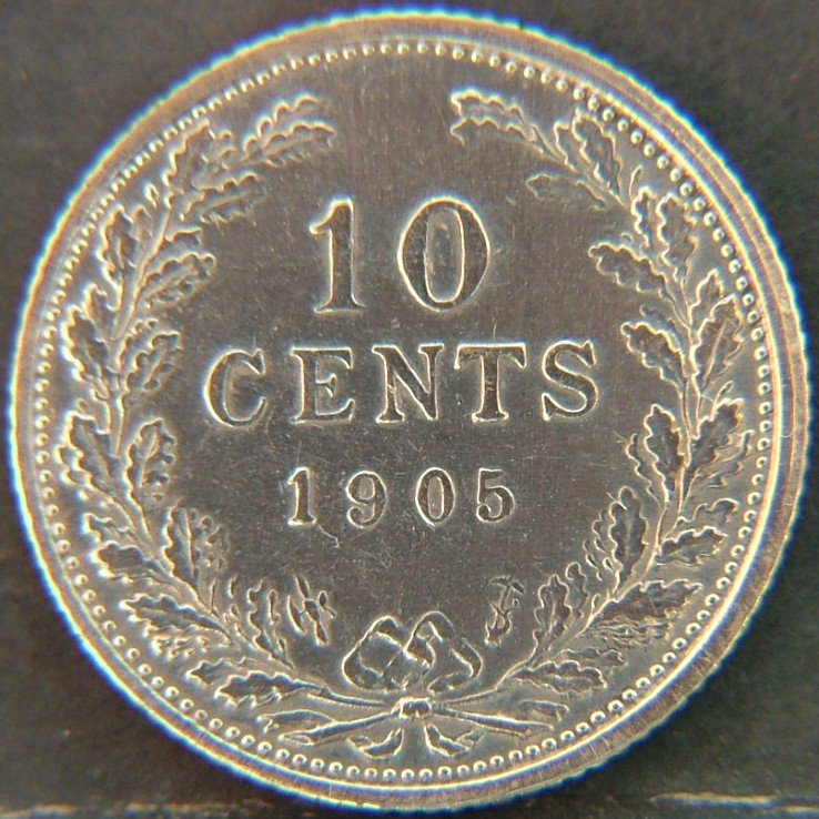 Additional view 1 of 🇳🇱 NETHERLANDS – Dutch Coin Tradition 10 Cents 1905 coin