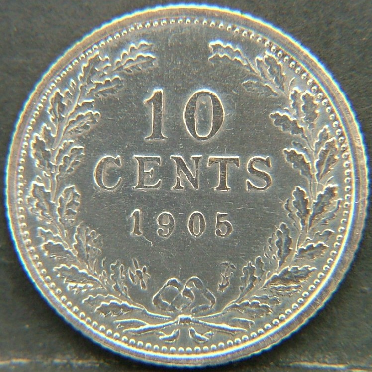 Additional view 2 of 🇳🇱 NETHERLANDS – Dutch Coin Tradition 10 Cents 1905 coin
