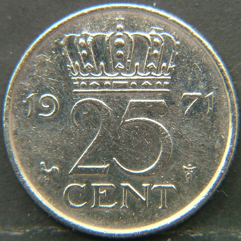Additional view 2 of 🇳🇱 NETHERLANDS – Dutch Coin Tradition 25 Cent 1971 coin