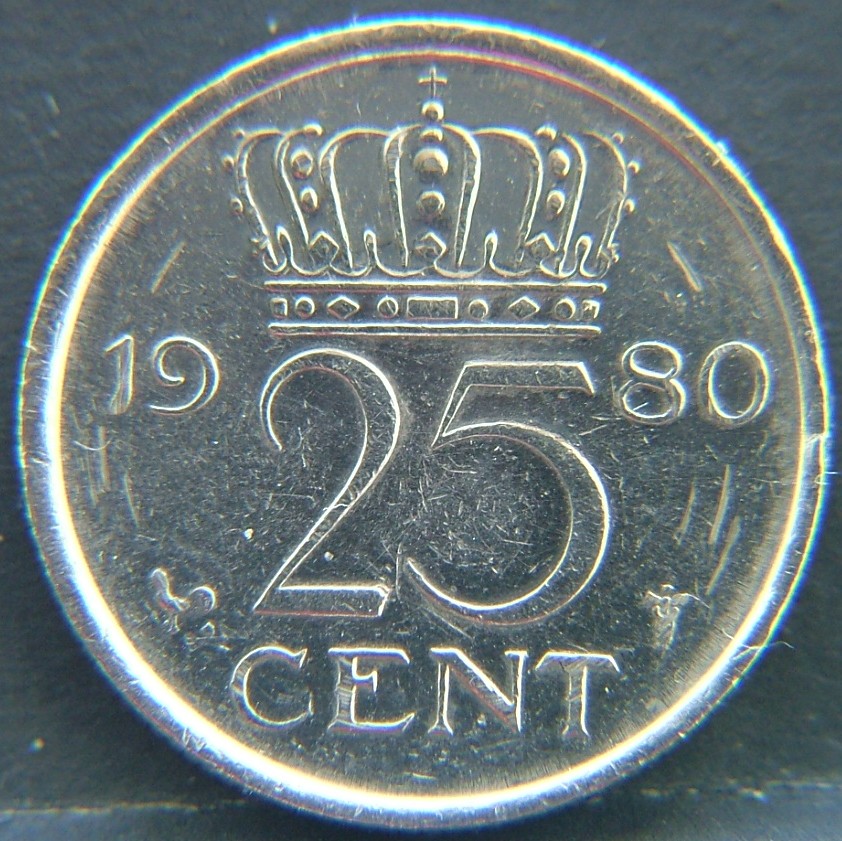 Additional view 1 of 🇳🇱 NETHERLANDS – Dutch Coin Tradition 25 Cent 1980 coin
