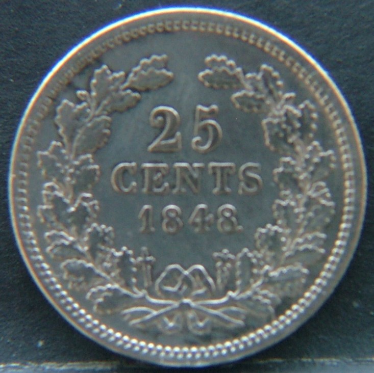 Additional view 1 of 🇳🇱 NETHERLANDS – Dutch Coin Tradition 25 Cents 1948 coin