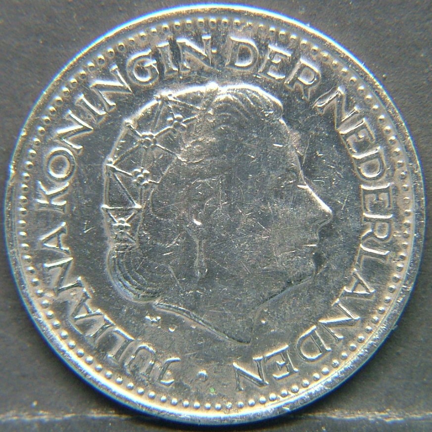 Back side of 🇳🇱 NETHERLANDS – Dutch Coin Tradition 1 Gulden 1970 coin