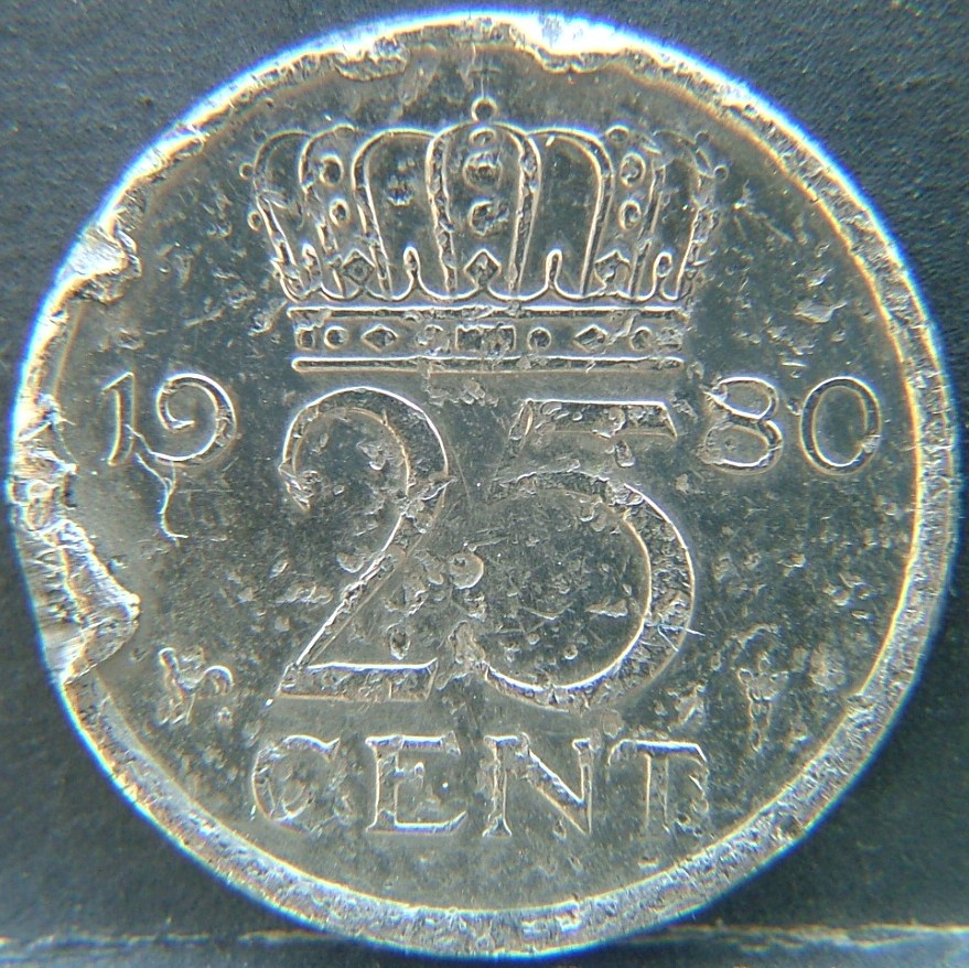 Additional view 1 of 🇳🇱 NETHERLANDS – Dutch Coin Tradition 25 Cent 1980 coin