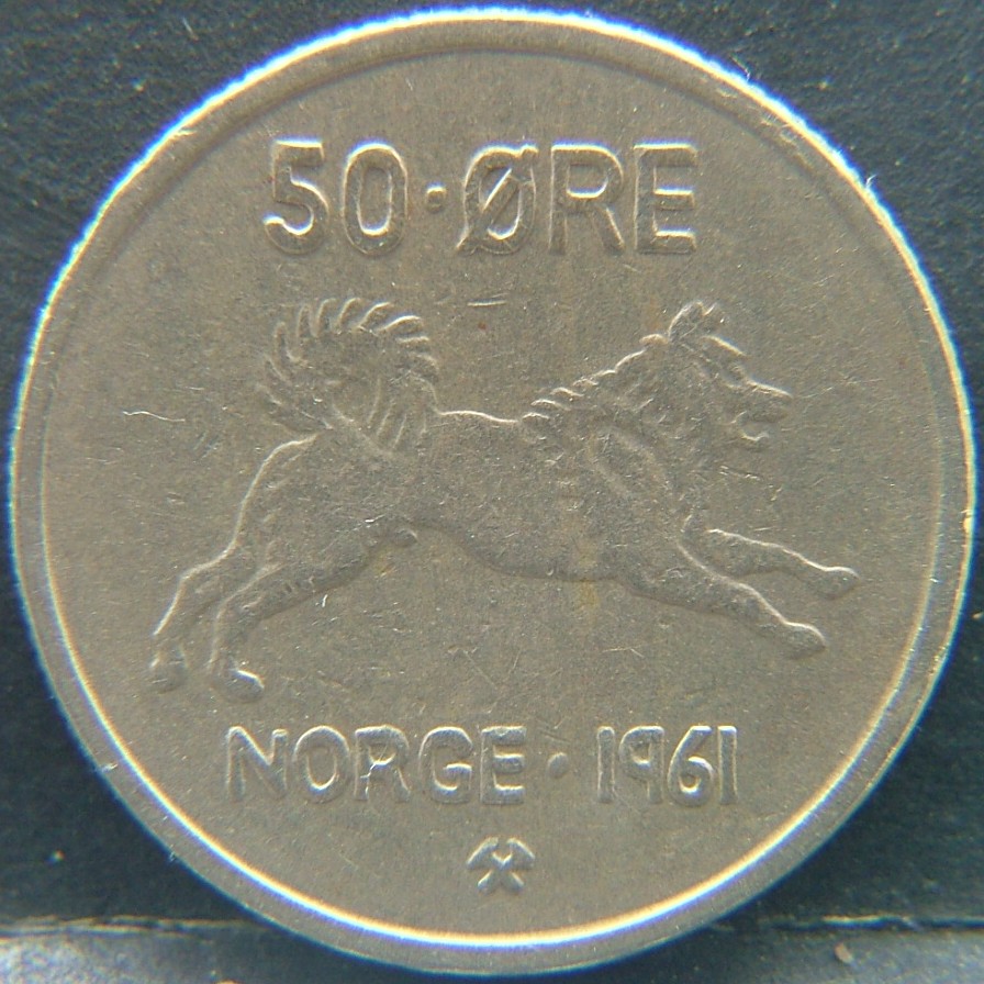 Additional view 1 of 🇳🇴 NORWAY – Scandinavian Coin Craft 50 Ore 1961 coin