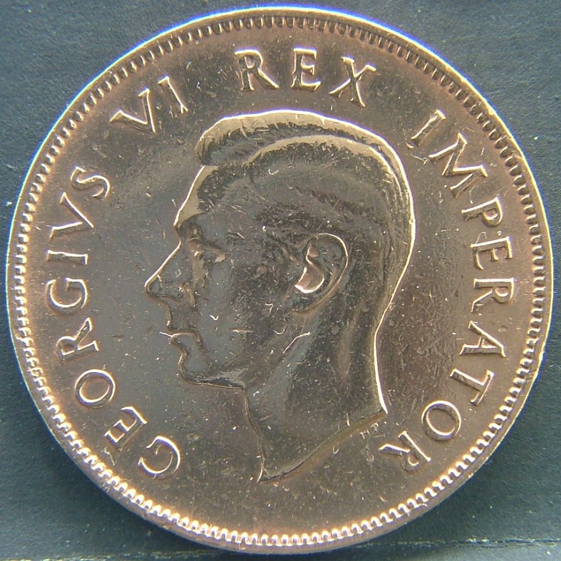 Front side of 🇿🇦 SOUTH AFRICA – From Union to Republic 1 Penny 1946 coin