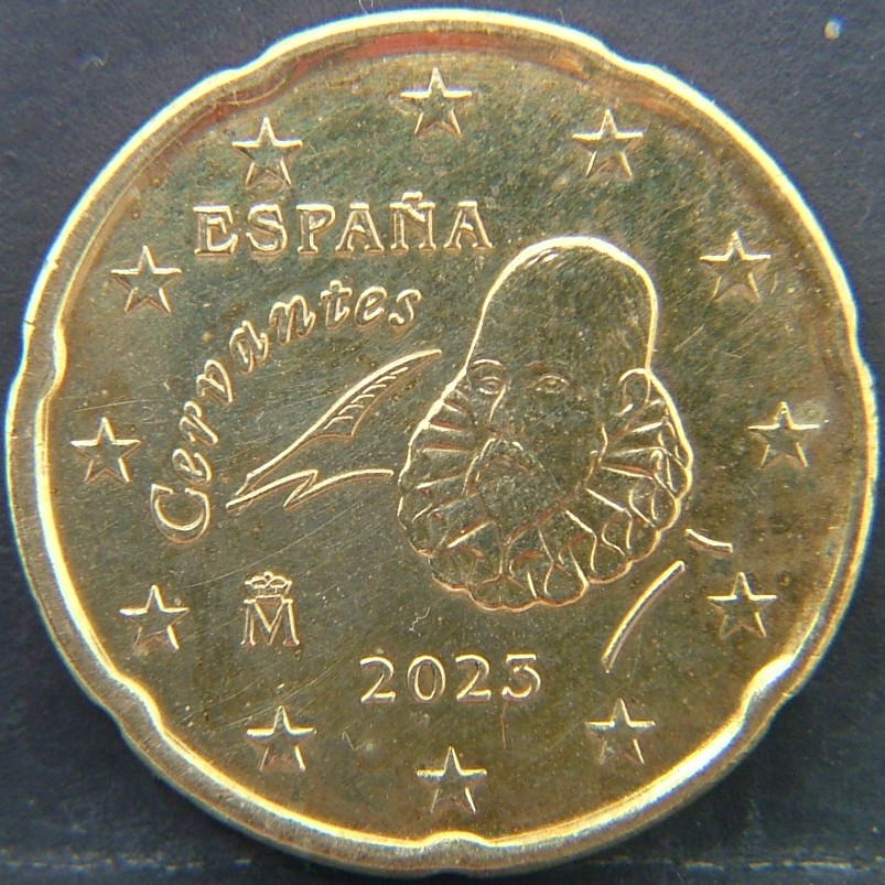 Back side of 🇪🇸 SPAIN – From Peseta to Euro 20 Cent 2023 coin