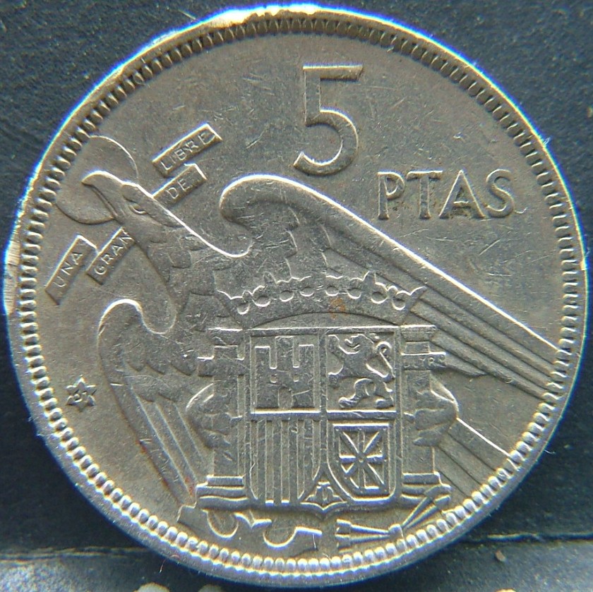 Additional view 1 of 🇪🇸 SPAIN – From Peseta to Euro 5 Ptas 1957 coin