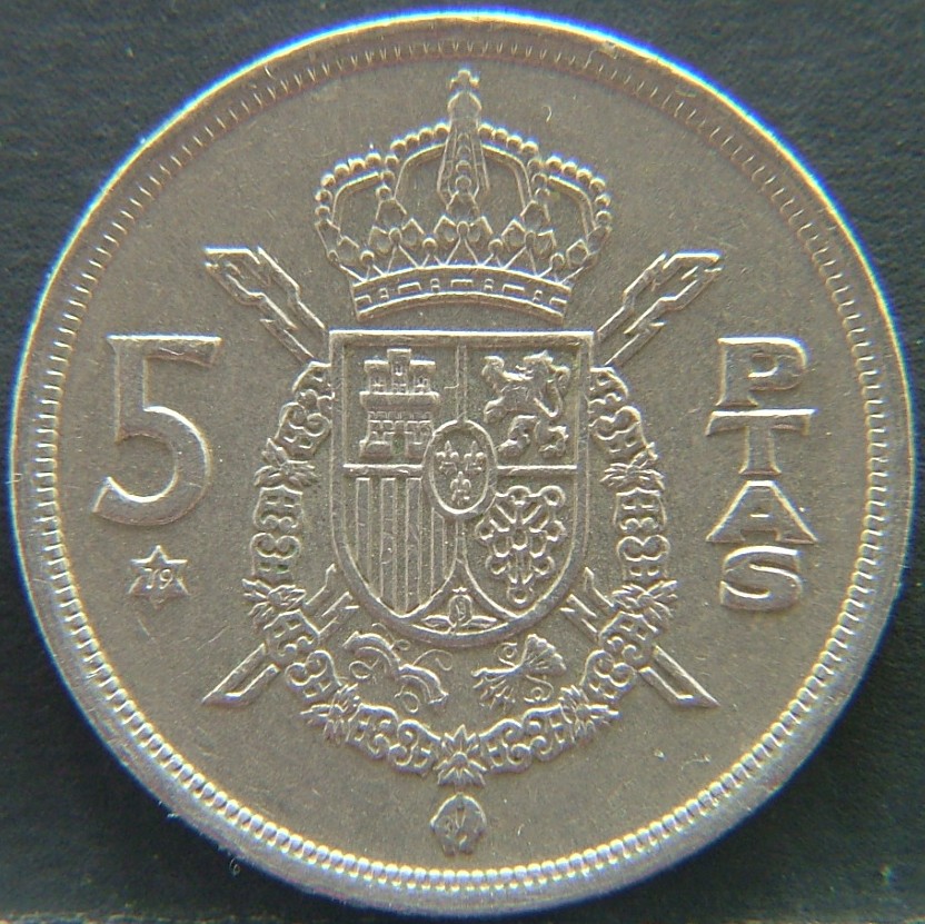 Additional view 1 of 🇪🇸 SPAIN – From Peseta to Euro 5 Pesetas "79" 1975 coin