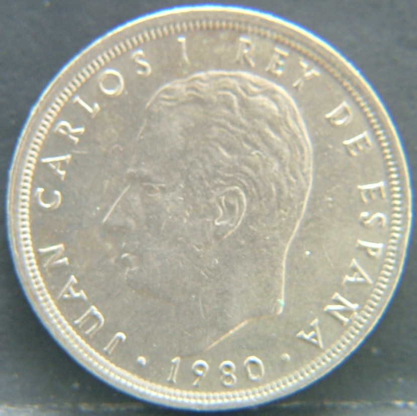 Front side of 🇪🇸 SPAIN – From Peseta to Euro 5 Pesetas "81" 1980 coin