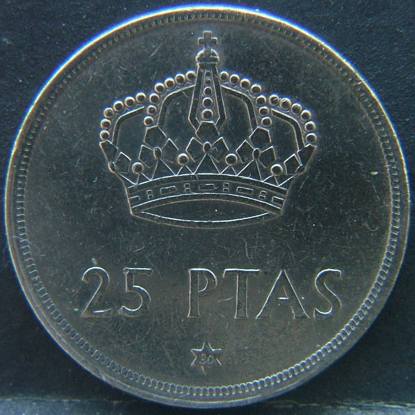 Additional view 1 of 🇪🇸 SPAIN – From Peseta to Euro 25 Pesetas "80" 1975 coin