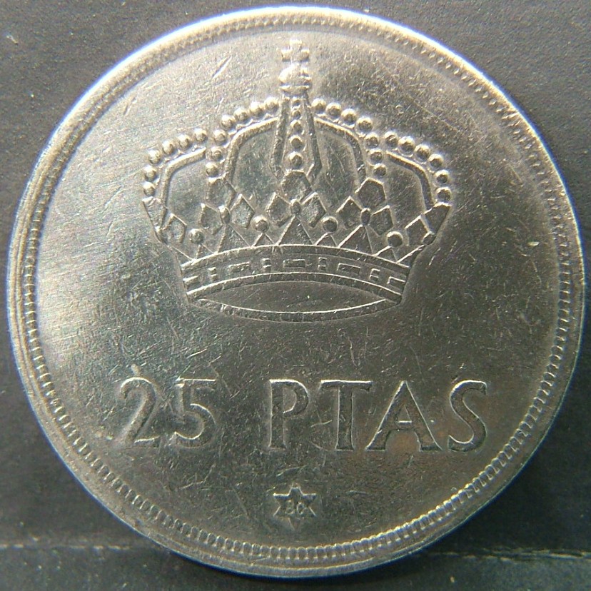 Additional view 2 of 🇪🇸 SPAIN – From Peseta to Euro 25 Pesetas "80" 1975 coin