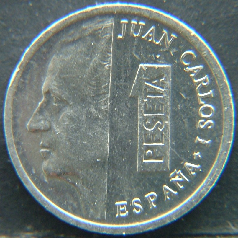 Front side of 🇪🇸 SPAIN – From Peseta to Euro 1 Peseta 1997 coin