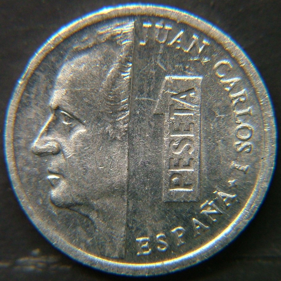 Back side of 🇪🇸 SPAIN – From Peseta to Euro 1 Peseta 1997 coin