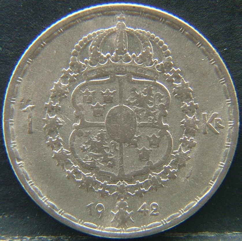 Additional view 1 of 🇸🇪 SWEDEN – Nordic Numismatic Legacy 1 Krona 1942 coin