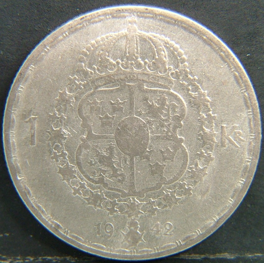 Additional view 2 of 🇸🇪 SWEDEN – Nordic Numismatic Legacy 1 Krona 1942 coin