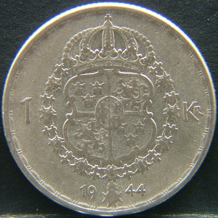 Additional view 1 of 🇸🇪 SWEDEN – Nordic Numismatic Legacy 1 Krona 1944 coin