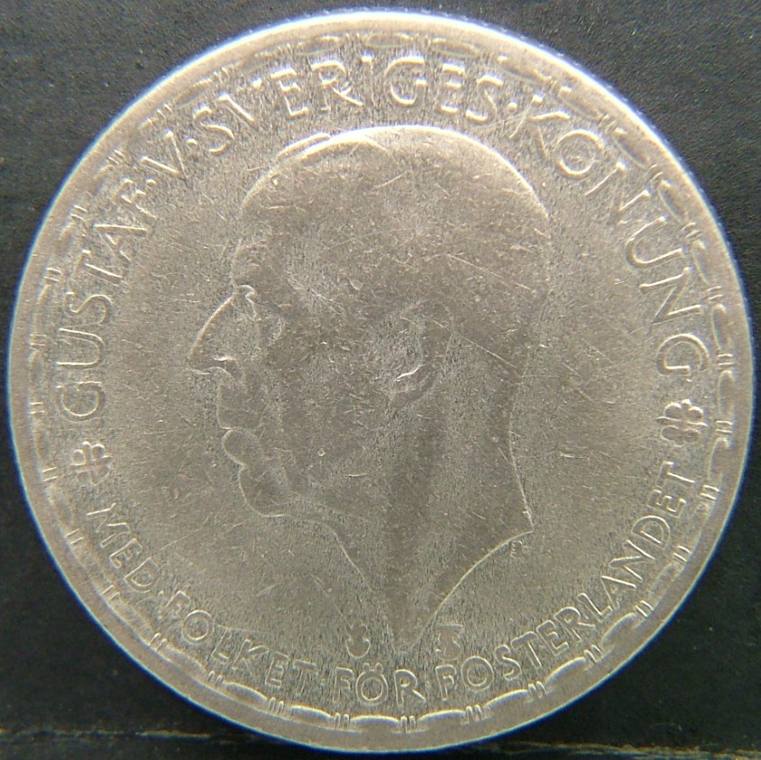 Back side of 🇸🇪 SWEDEN – Nordic Numismatic Legacy 1 Krona 1948 coin