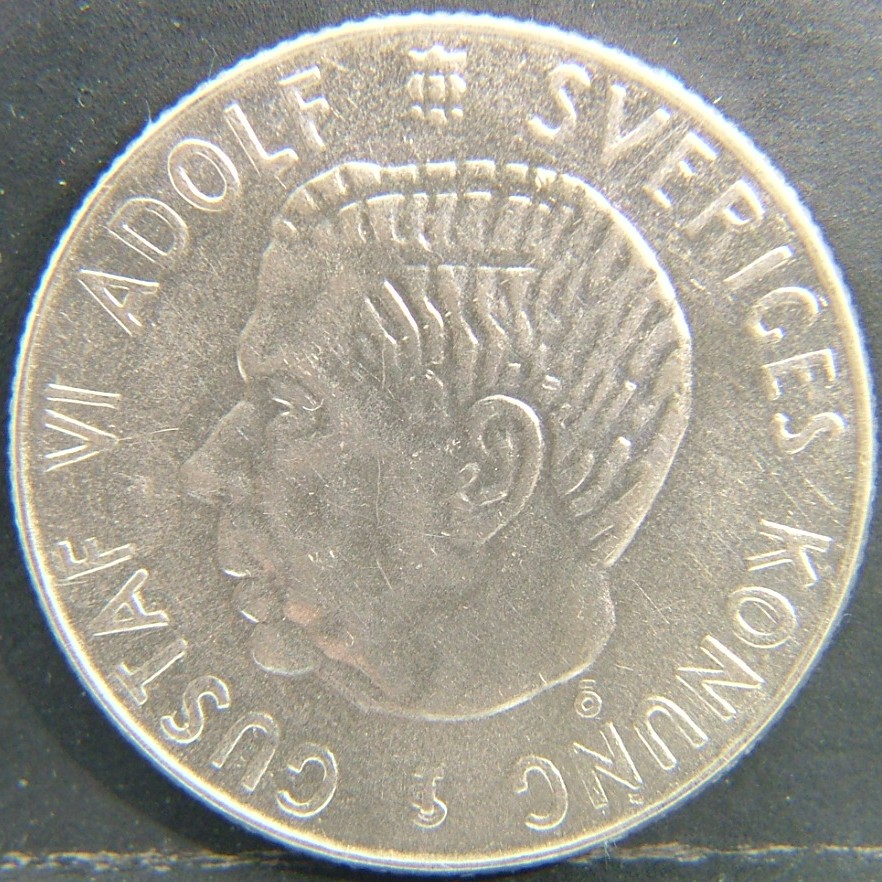 Back side of 🇸🇪 SWEDEN – Nordic Numismatic Legacy 1 Krona 1954 coin