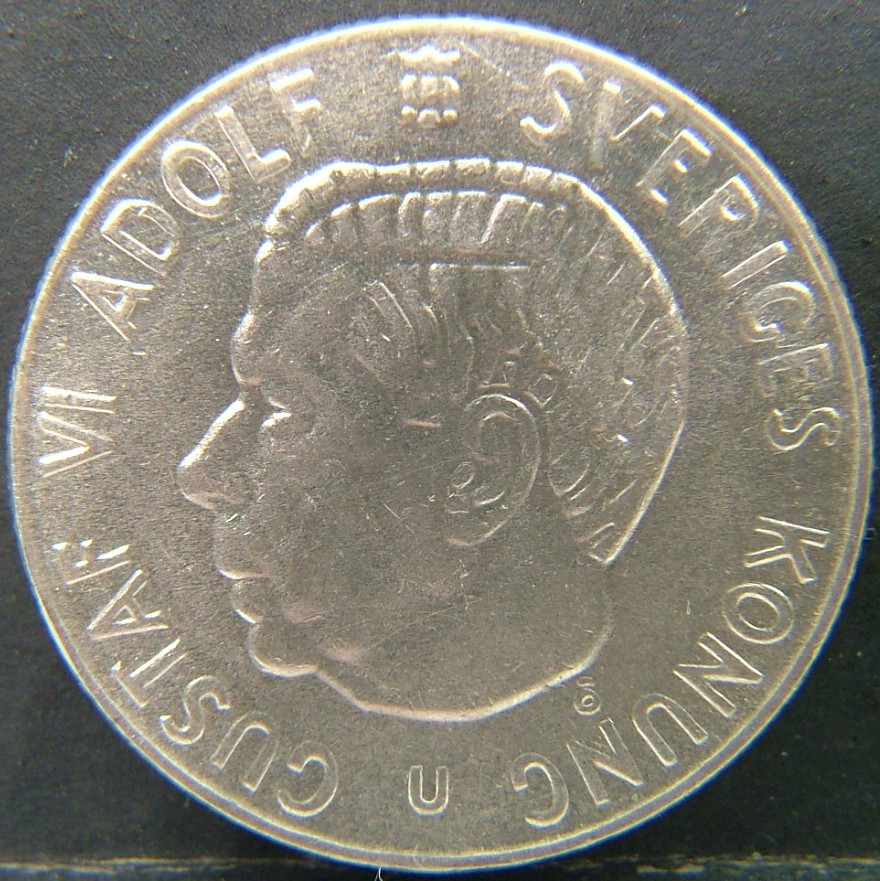 Back side of 🇸🇪 SWEDEN – Nordic Numismatic Legacy 1 Krona 1966 coin