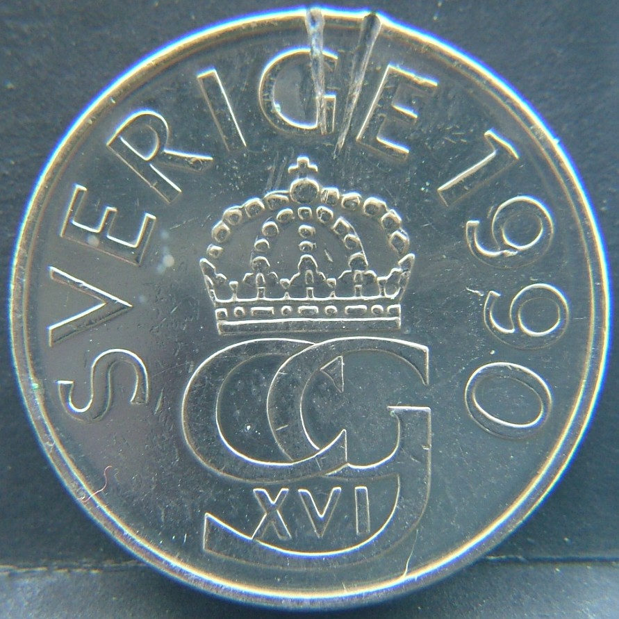 Front side of 🇸🇪 SWEDEN – Nordic Numismatic Legacy 5 Kronor 1990 coin