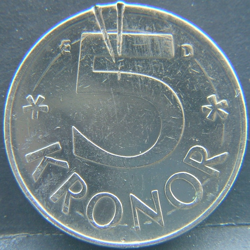 Additional view 1 of 🇸🇪 SWEDEN – Nordic Numismatic Legacy 5 Kronor 1990 coin